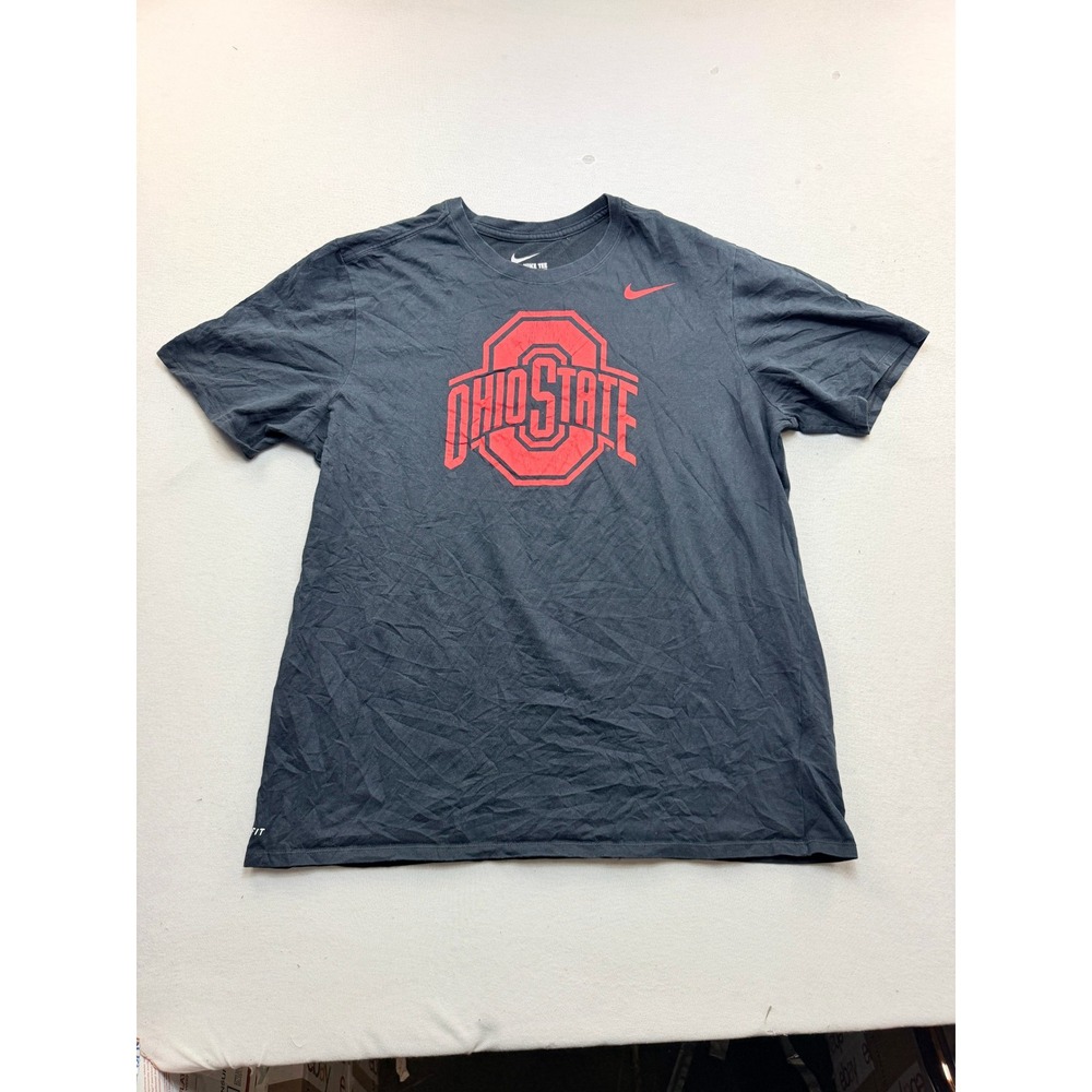 Nike T-Shirt Mens Extra Large Black Excellent Ohio State Buckeyes Dri-FIT Tee